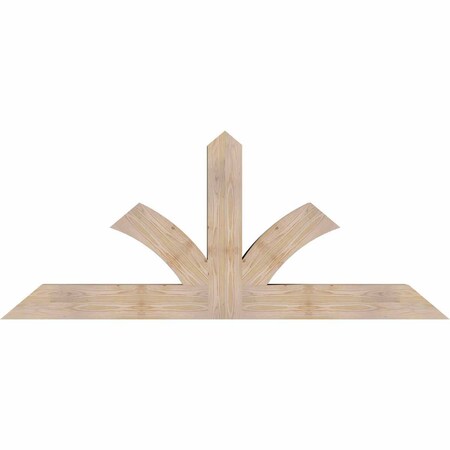Ekena Millwork Richland Smooth Timber Gable Bracket, Douglas Fir, 72"W x 30"H x 5 1/2"D x 5 1/2"F, 10/12 Pitch GBW072X30X0606RIC00SDF
